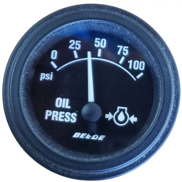 0–100 Psi Oil Pressure Gauge – Analog Dial, Direct-Mount Mechanical Sensor 1
