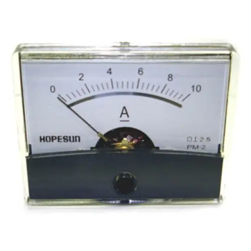0–10A Dc Panel Ammeter – 2.4X1.9-Inch Current Meter With Integrated Shunt 1