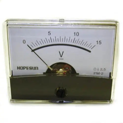 0–15V Dc Panel Meter – Compact 2.4X1.9-Inch Voltage Indicator 1