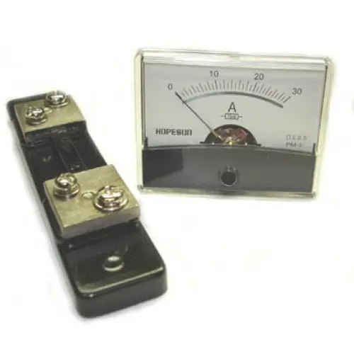 0–30A Dc Panel Ammeter – 2.4X1.9-Inch With External Shunt Included 1