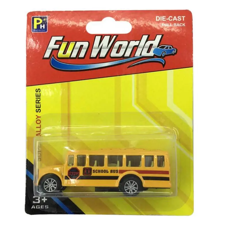 01029 Die-Cast School Bus Toy – 1:64 Scale Pull-Back Action Vehicle 1