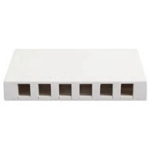 01066 - White 6-Port Surface-Mount Electrical Box For Wall Installation 1