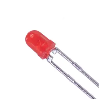 05843 Red Diffused Led - 400–600Mcd, 630Nm, 3V (Pack Of 1000) 1