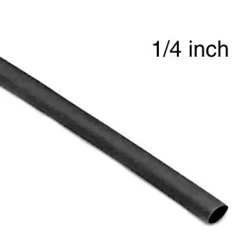 1/4" Diameter Black Heat-Shrink Sleeve – 250-Foot Single-Wall Roll, Durable And Flame-Resistant 1
