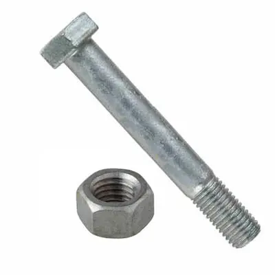 1/4" × 2" Galvanized Hex Bolt & Nut Assembly – 4-Item Set 1