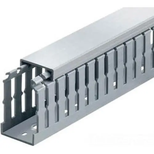 1.5 X 2.25-Inch Grey Slotted Conduit – Space-Saving, Easy-Install Wire Routing Channel 1