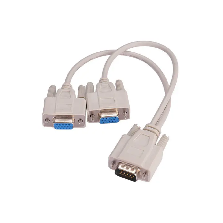 1-Foot Vga Extension Cable – Hd15 Male To Hd15 Female, Beige Jacket, High-Fidelity Signal 1