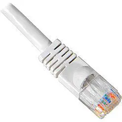 1 Ft White Cat5E Ethernet Cable – Snagless Boot – Mcatt-1W 1