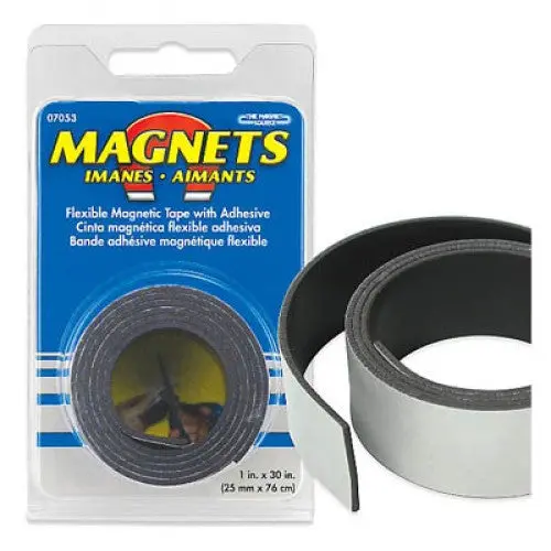 1-Inch × 30-Inch Flexible Magnetic Tape – Adhesive-Backed Roll 1
