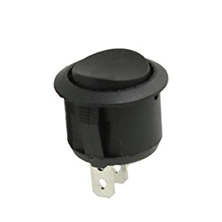 1-Pole, 1-Throw Rocker Switch – 10A, 125Vac, Round 20Mm Snap-In Toggle 1