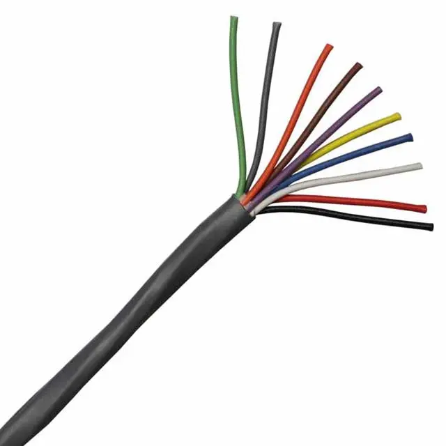 10-Conductor Unshielded Cable – 22Awg Stranded, Ft4 Rated, 20M Grey 1