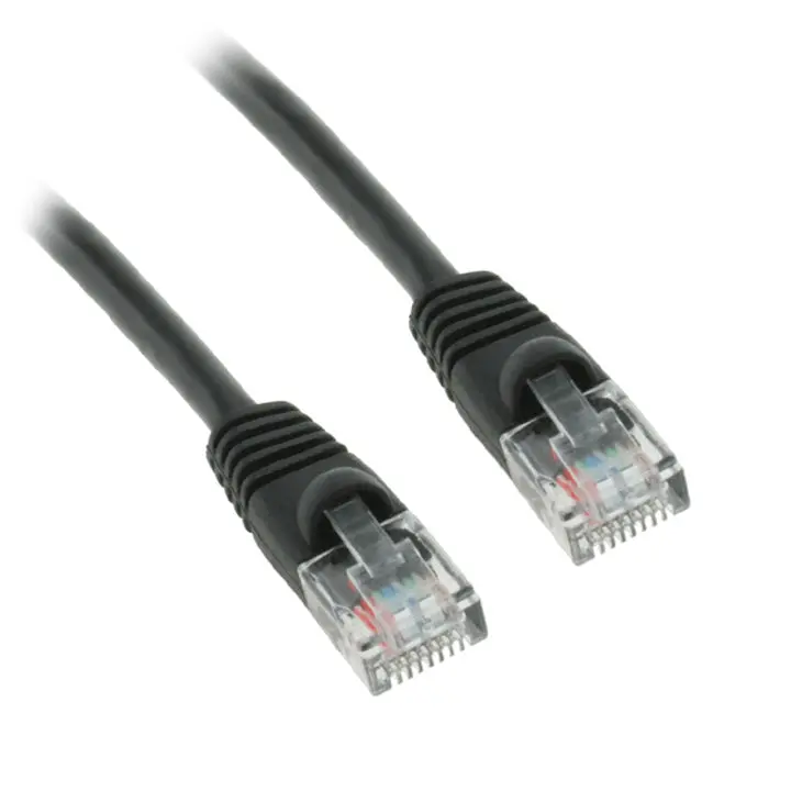 10-Foot Black Cat6 Snagless Boot Ethernet Cord — Optimized For Rack And Desk Use 1