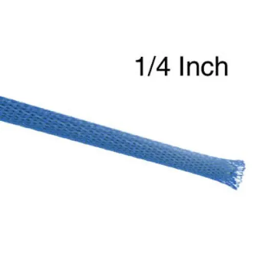 10-Foot Neon Blue Expandable Braided Tubing – 1/4-Inch Width 1