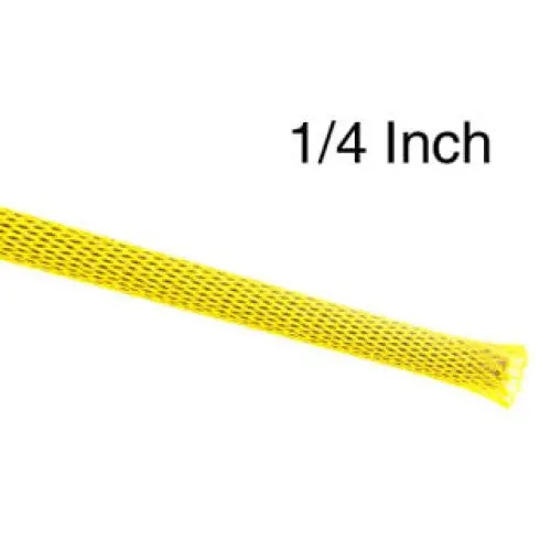 10-Foot Neon Yellow Expandable Braided Tubing – 1/4-Inch Size 1