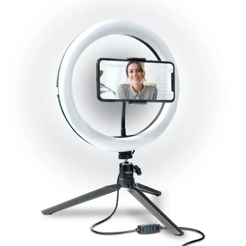 10-Inch Adjustable Ring Light Tripod Kit – Includes Phone Holder, Remote, And 3 Color Temperatures 1