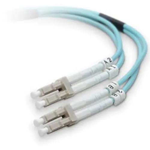 10-Meter Lc–Lc Duplex Om4 Mm Fiber Optic Cable – 50/125 Μm, Ofnr Flame-Rated, Blue 1