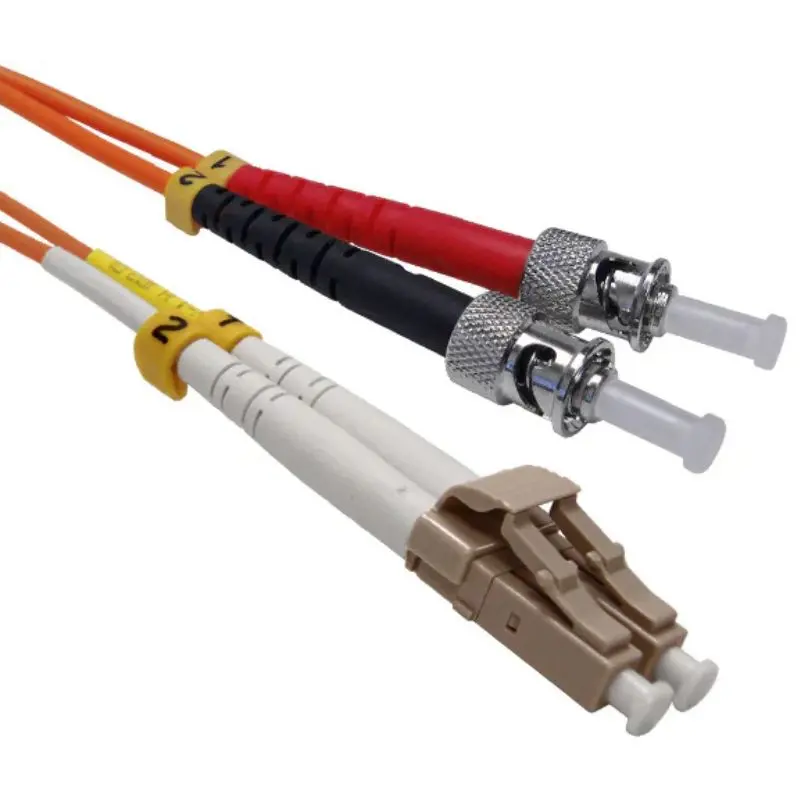 10-Meter Lc-To-St Duplex Multimode Fiber Cable – 50/125 Μm, Ofnr Orange 1