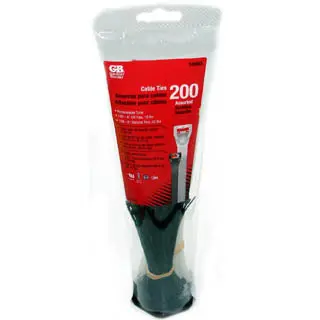 10093 – Uv-Resistant Black & White Cable Tie Combo: 4″ (18Lb) + 8″ (45Lb), 100 Each, 200-Pack 1