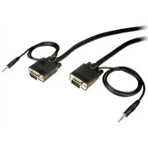 102123 - 10-Foot Vga Male-To-Male Cable With Integrated 3.5 Mm Audio Channel 1