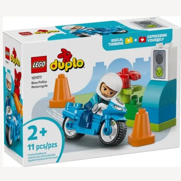 10471 Lego Police Motorcycle Set – Blue Color Scheme, City-Themed Build 1