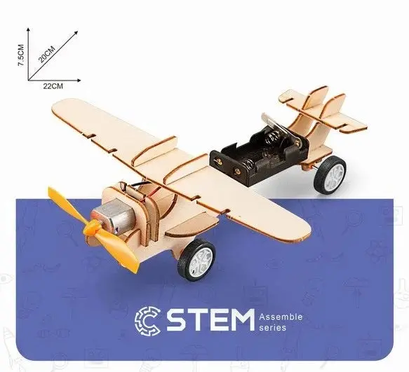 10669 Wooden Aircraft Stem Toy – Diy Assembly Kit For Kids Exploring Aviation And Engineering Concepts 1