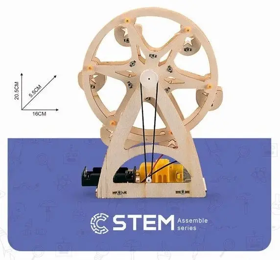 10672 Wooden Stem Ferris Wheel Construction Kit – Hands-On Educational Assembly Project 1
