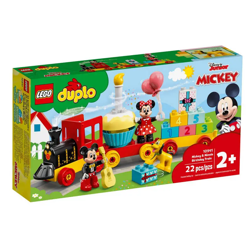 10941 Mickey & Minnie Birthday Train Duplo Set – 22-Piece Themed Building Kit 1