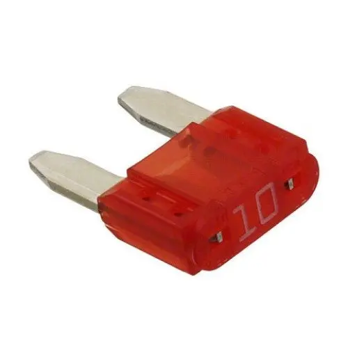 10A Mini Automotive Fuse – 32V Red, Pack Of 5 1