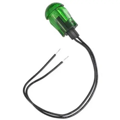 10Mm Green 12V Incandescent Indicator With Snap-In Mount And Pre-Attached Wires (2-Pack) 1