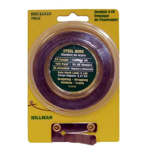 122330 24-Awg Steel Wire – 100-Foot Dispenser Pack With 5-Pound Safe Working Load 1