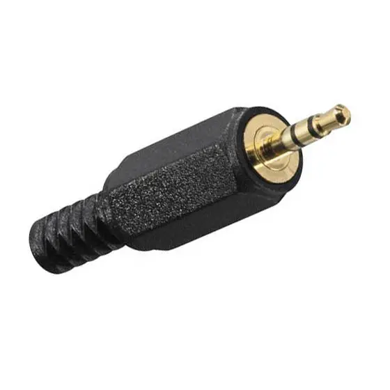 1274-0244 – 2.5Mm Stereo Audio Plug, Plastic Black Strain Relief, Gold-Plated Contacts 1