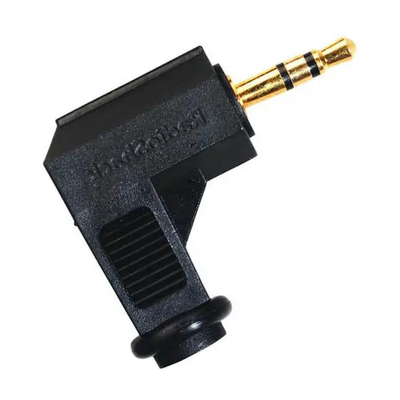 1274-0298 – 2.5Mm Stereo Audio Plug, Plastic Black Right-Angle, Gold-Plated Contacts 1