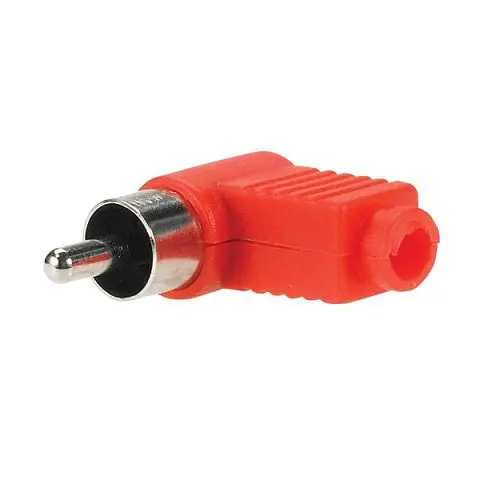1274-0383 Red Rca Right-Angle Plug – Plastic Housing, 2-Pack 1