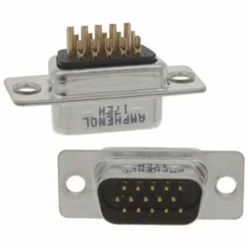 1276-1501 Db15M High-Density Solder Tin Connector – Black 1