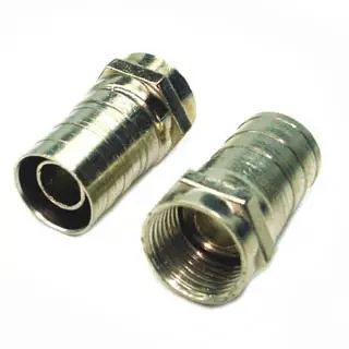 12780223 Integral-Crimp F-Plug For Rg6 Cable (2-Pack) 1