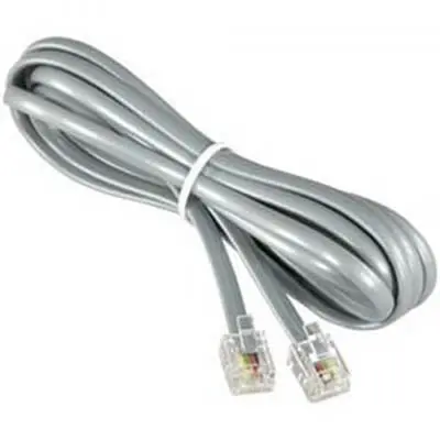 1279-0016 6P4C Modular Cable – Gray, Male-To-Male, 6-Foot Length 1