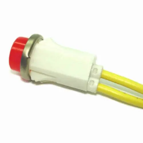 12Mm Red 14V Incandescent Indicator With Snap-Fit Mount And Flat Dome Lens 1