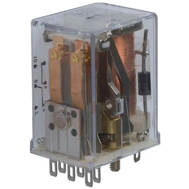 12V Dc Miniature Relay – 2P2T, 2A, 8-Pin Socket Mount 1