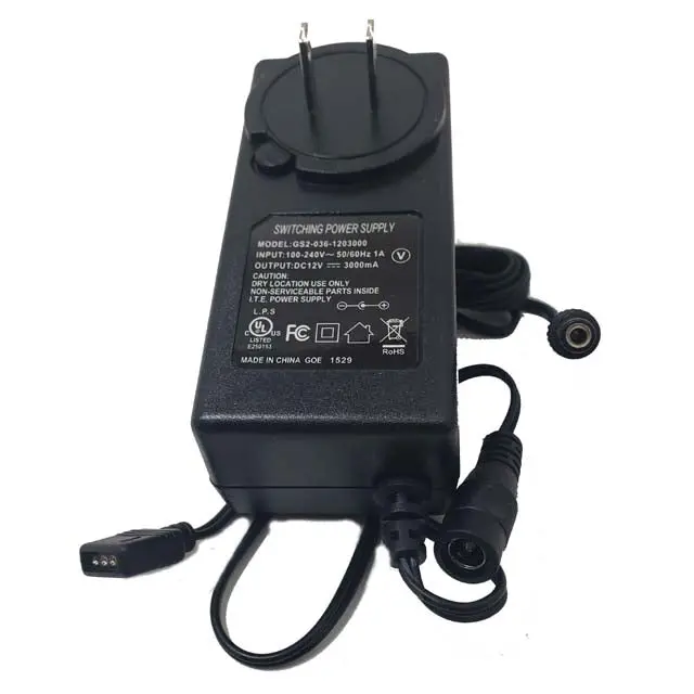 12V Dc Switching Power Supply – 3A Output, 2.1Mm Barrel Plug (Center-Positive), Led Strip Adapter Included 1