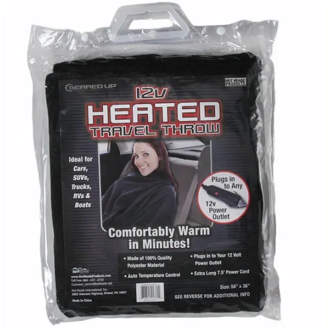 12V Heated Travel Blanket – Compact, Portable, And Usb-Compatible Power Input 1