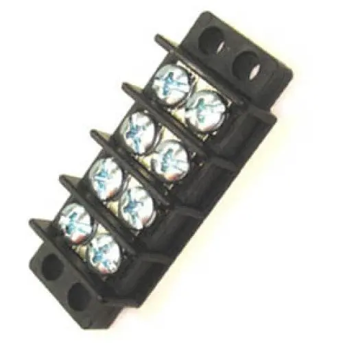 13-1404 4-Pole Flush-Mount Terminal Block – Dual Row, #6-32 Screw, 14–22 Awg, 30 A / 300 V, 9.5 Mm Pitch 1