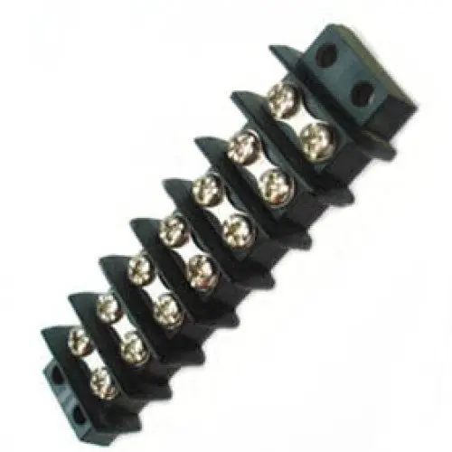 13-1407 Dual-Row Flush-Mount Terminal Block – 7-Pole, #6–32 Screws, 22–14 Awg, 30A/300V, 9.5Mm Pitch 1