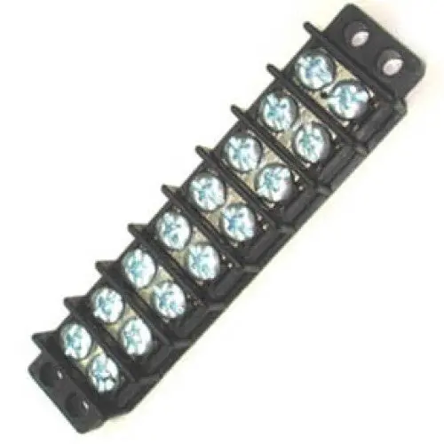 13-1408 8-Pole Flush-Mount Terminal Block – Dual Row, #6-32 Screw, 14–22 Awg, 30 A / 300 V, 9.5 Mm Pitch 1