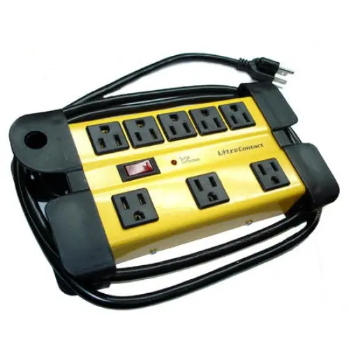 139999 – 6-Foot Power Strip With Surge Protection (1050 Joules), Cable Organizer, And 8 Outlets – Yellow 1