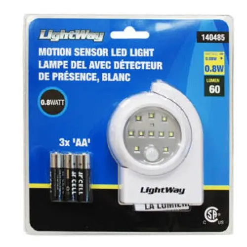 140485: Motion-Sensor Led Security Light — 10-Bulb Array, Battery-Powered (Includes 3Xaa) 1