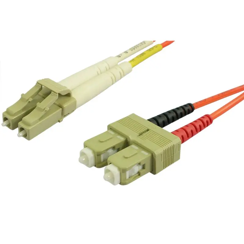 15-Meter Sc-To-Lc Duplex Multimode Fiber Cable – 50/125 Μm, Ofnr Orange 1