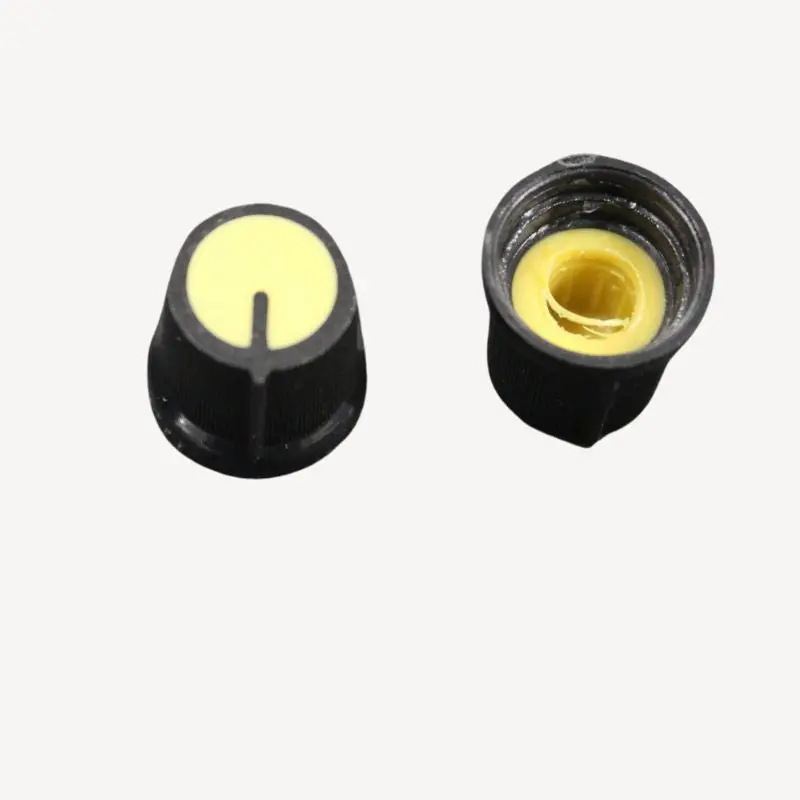 15 Mm Snap-On Yellow-Topped Knob – 1/4″ Plastic, Rounded Shape 1