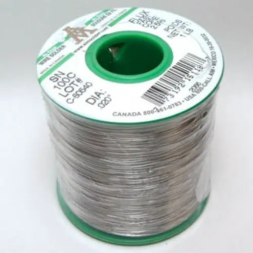 15063 Lead-Free Solder Wire – 0.020" Diameter, 1 Lb Spool, No-Clean Flux 1