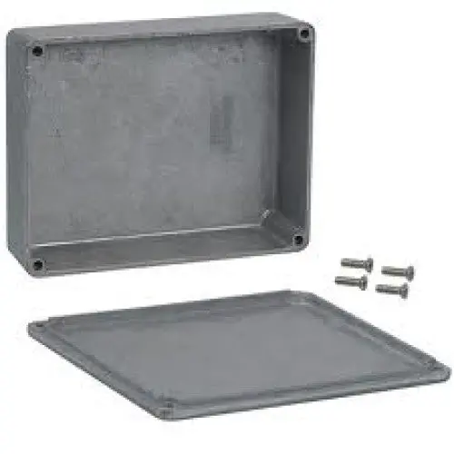 1590Bb Slim Die-Cast Aluminum Project Case – 4.7" × 3.7" × 1.3" 1