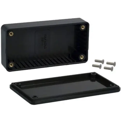 1591Abk - Compact Black Plastic Project Housing, 3.9" X 2.0" X 1.0" 1